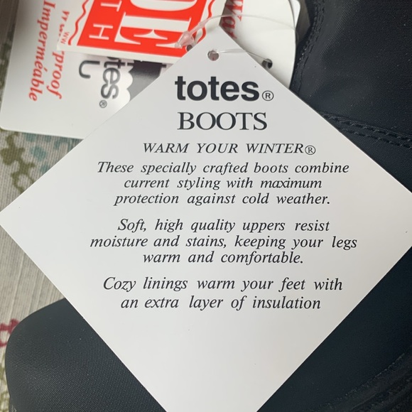 NWT Totes Cynthia  Waterproof Winter Boots with Fur Lining & Thermite Insole 6W - Picture 3 of 13